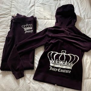Juicy Couture TrackSuit in Purple Velvet